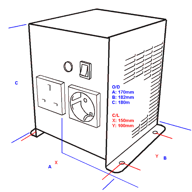 1500W Dimensions.